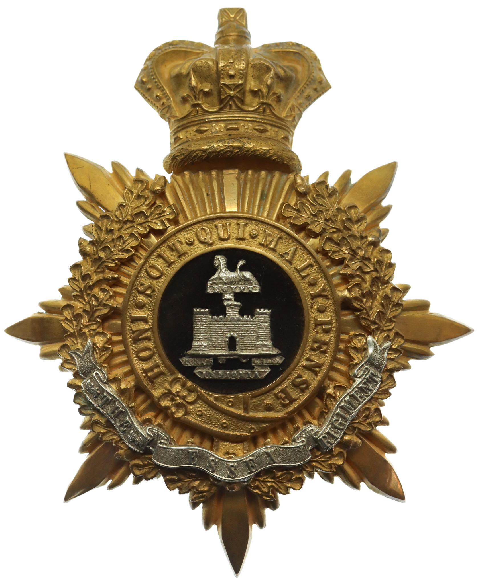 Victorian Essex Regiment Officer's Helmet Plate (c.1881-1901)