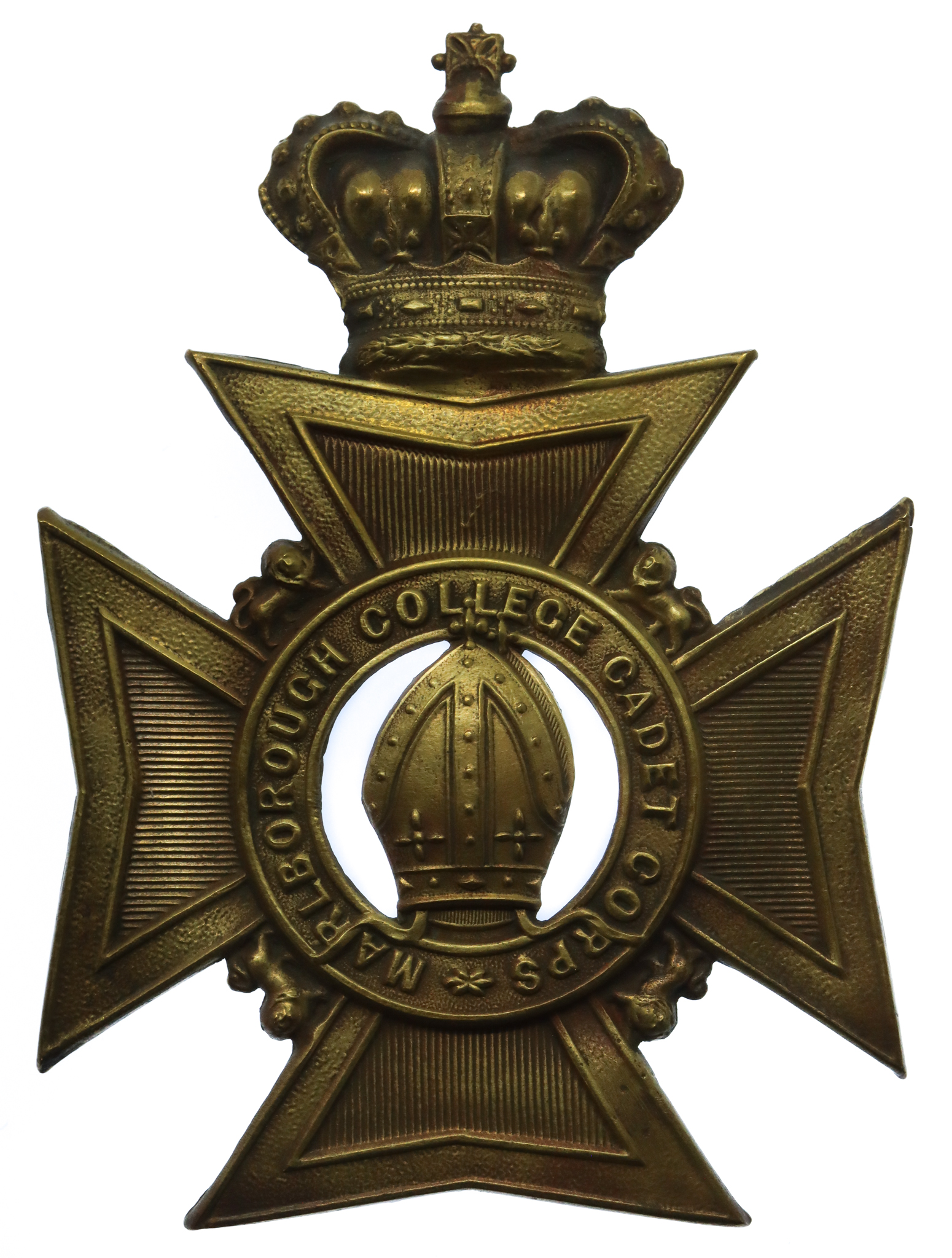 Victorian Marlborough College Cadet Corps Helmet Plate.