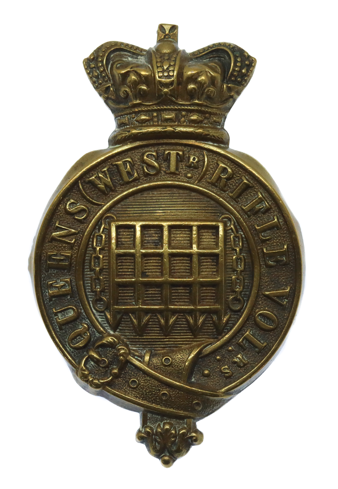 Victorian Queen's Westminster Rifle Volunteers Glengarry Badge