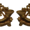 Pair of Victorian King's Shropshire Light Infantry (K.S.L.I.) Collar Badges (c.1881-1882)