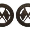 Pair of WW2 American Ambulance Great Britain Collar Badges