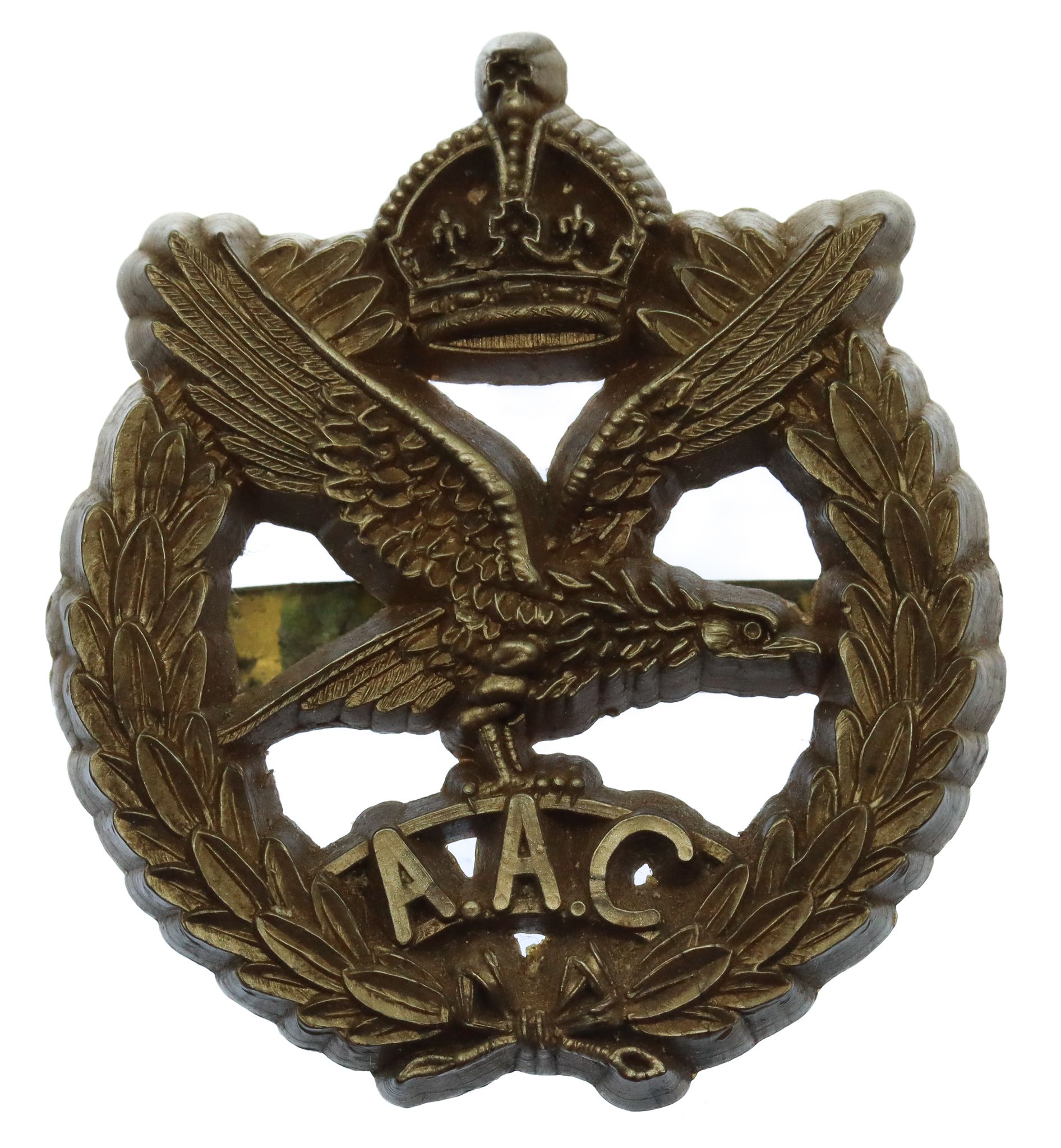 Army Air Corps WW2 Plastic Economy Cap Badge