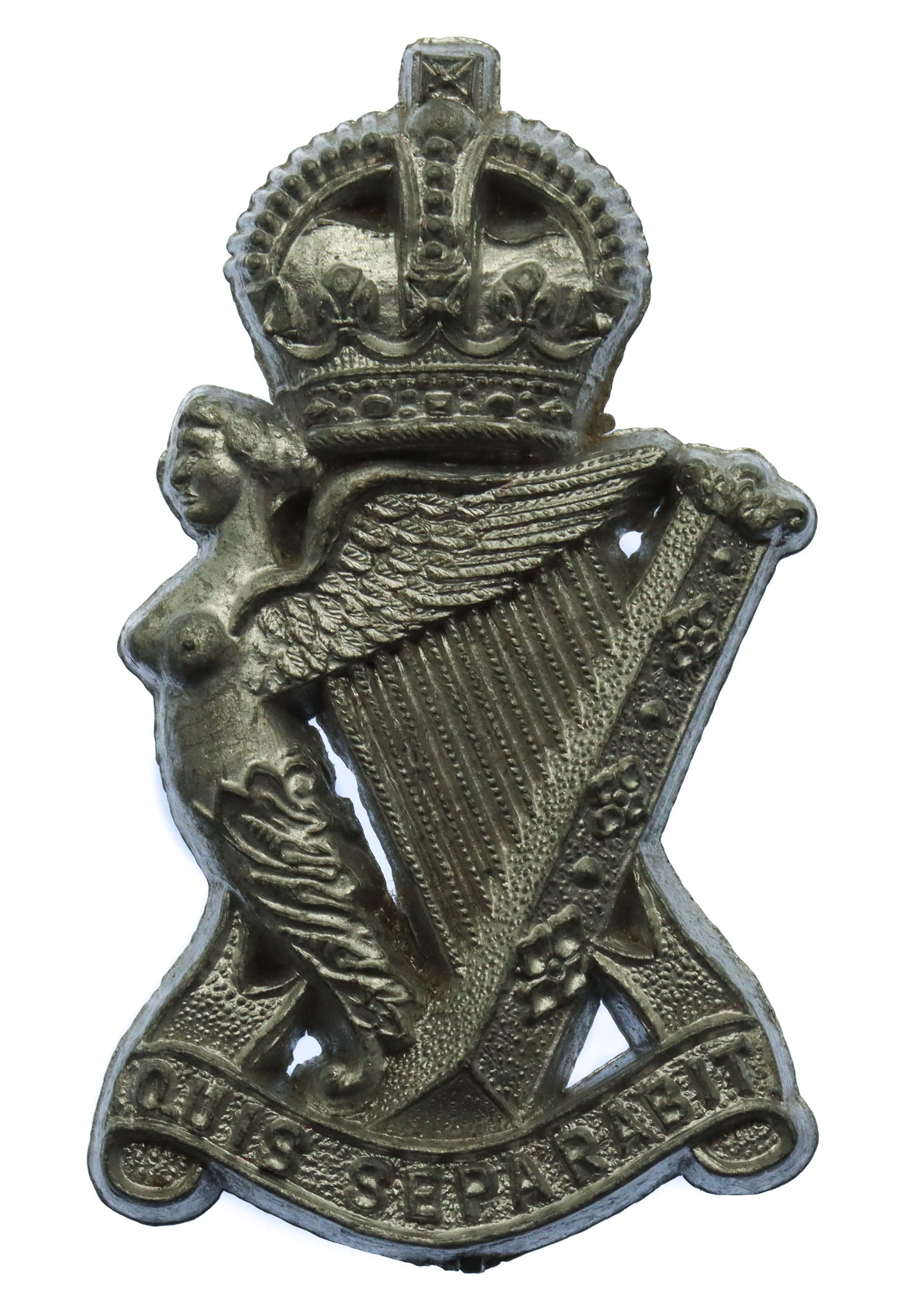 Royal Ulster Rifles WW2 Plastic Economy Cap Badge