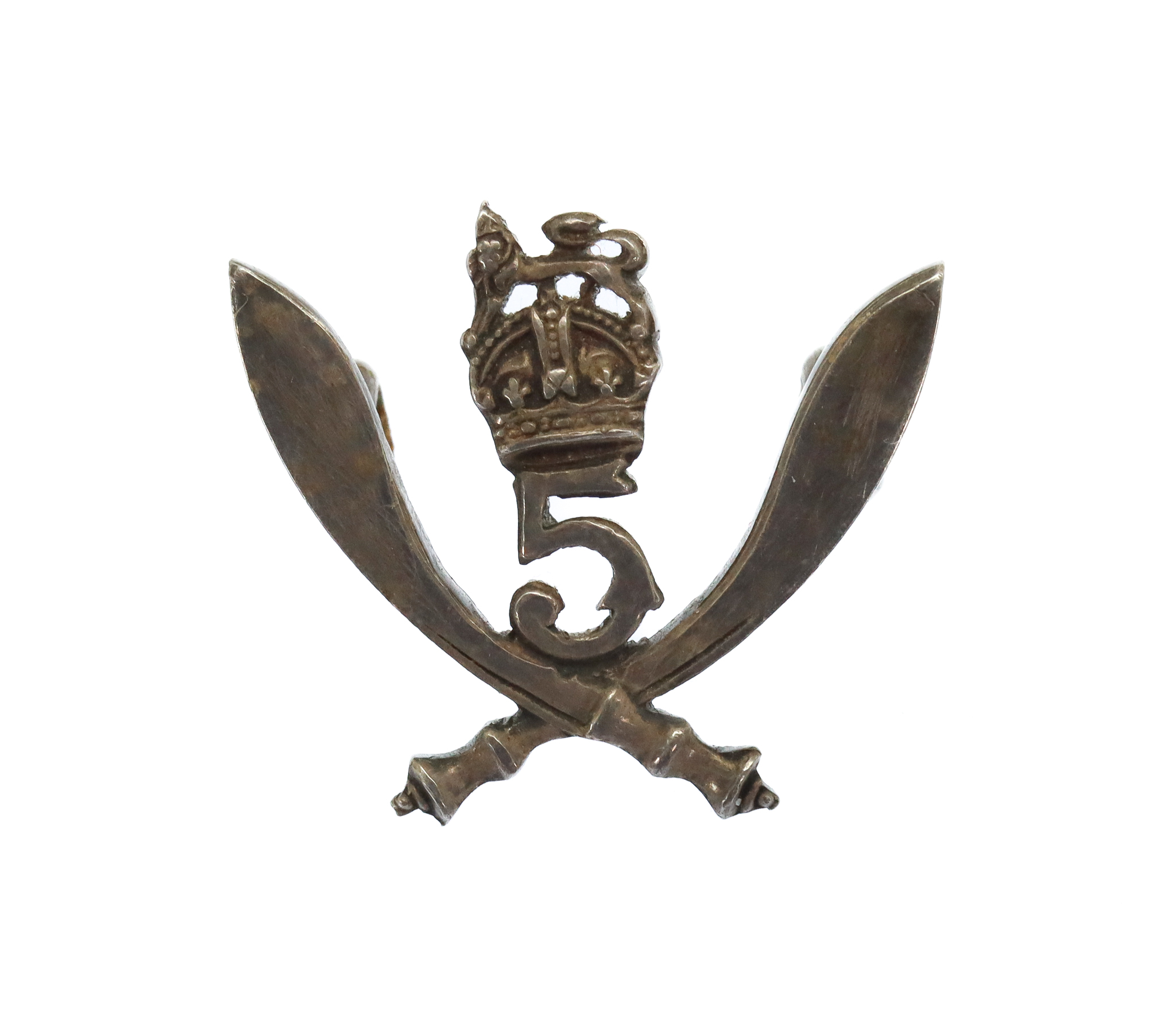 5th Gurkha Rifles 1945 Hallmarked Silver Officer's Cap Badge