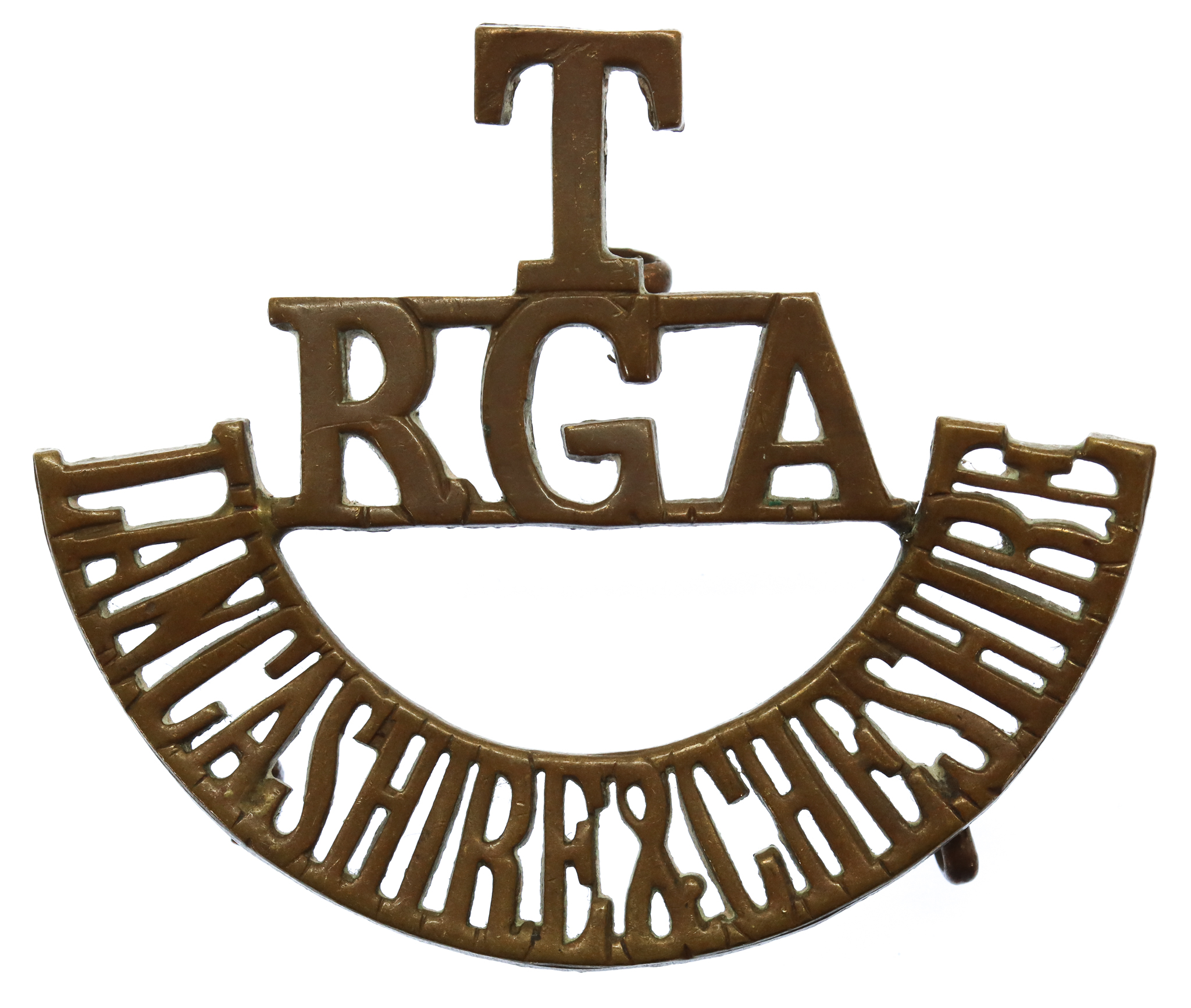 Royal Garrison Artillery Lancashire & Cheshire Territorials (T/RGA/LANCASHIRE&CHESHIRE) Shoulder Title