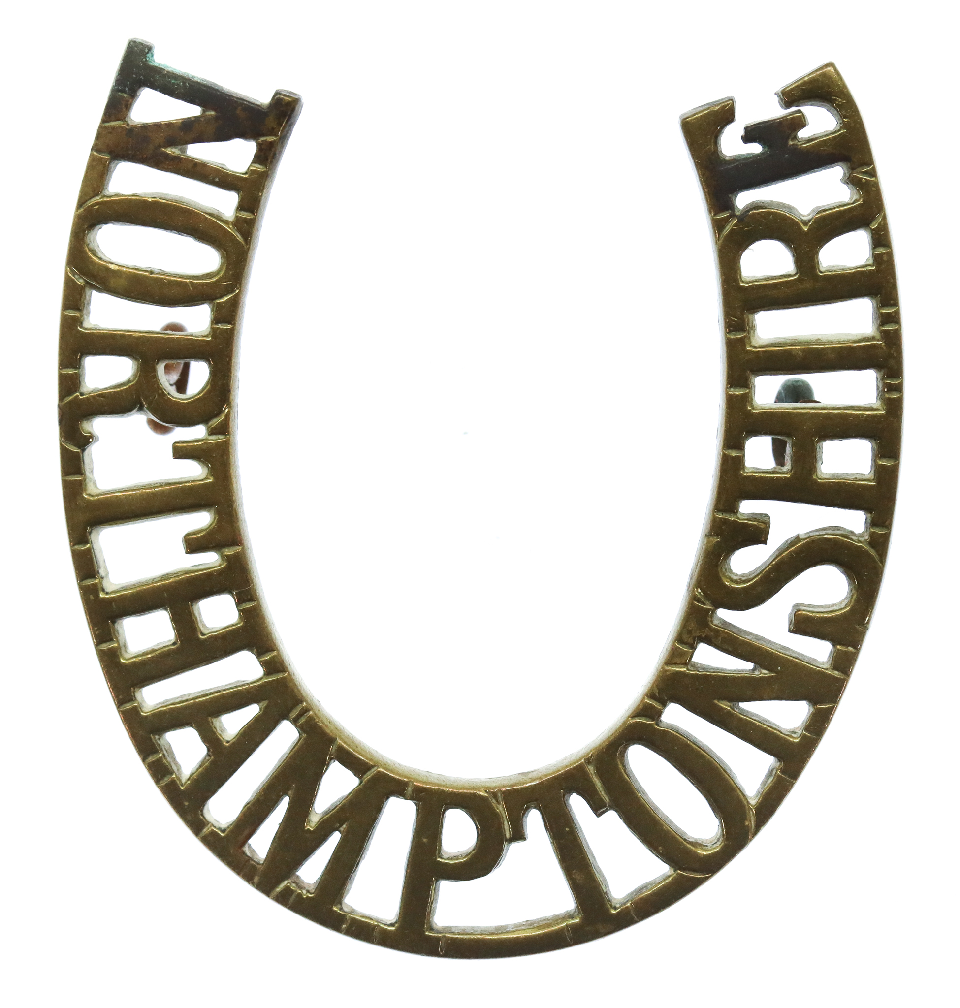 3rd & 4th (Militia) Bn. Northamptonshire Regiment (NORTHAMPTONSHIRE) "Horseshoe" Shoulder Title