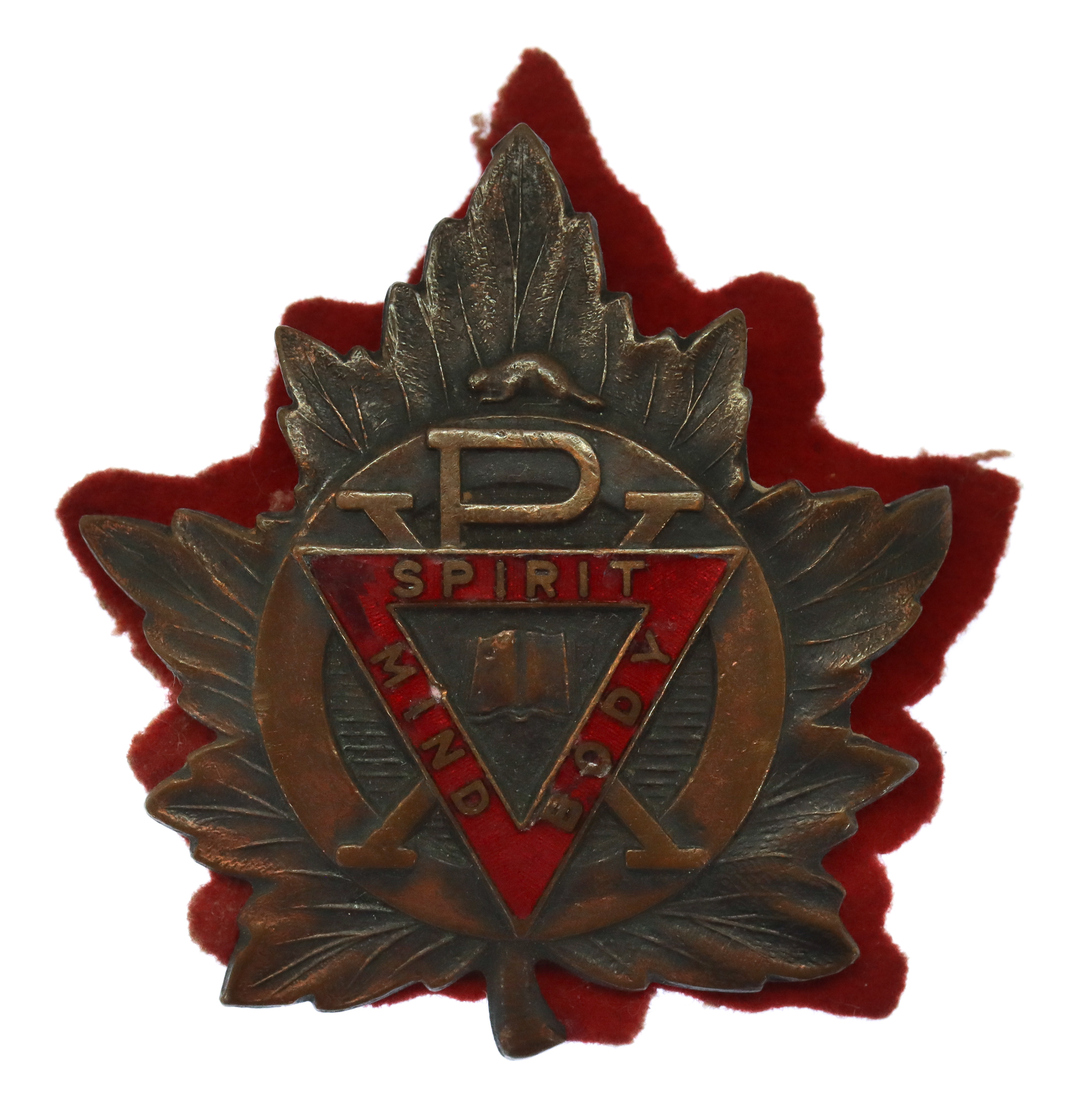 Canadian YMCA (Young Men's Christian Association) Military Enamelled Cap Badge