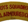 Boys Squadron Royal Armoured Corps RAC (BOYS SQUADRON/ROYAL ARMOURED CORPS) Cloth Shoulder Title