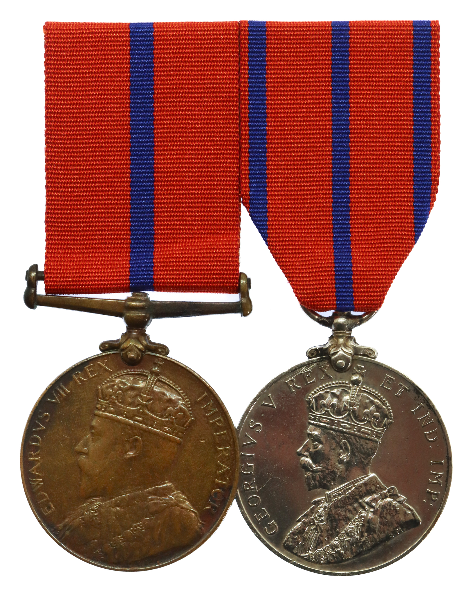 1902 Police Coronation Medal & 1911 Police Coronation Medal Pair - P.C. William George Hacker, Thames Division, Metropolitan Police