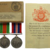WW2 Defence and War Medal with Air Ministry Box and Entitlement Slip - J.W. Craig
