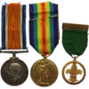 WW1 Britsh War & Victory Medal Pair with Boy Scouts Association Medal of Merit - Gnr. A.M. Sefton, Royal Artillery