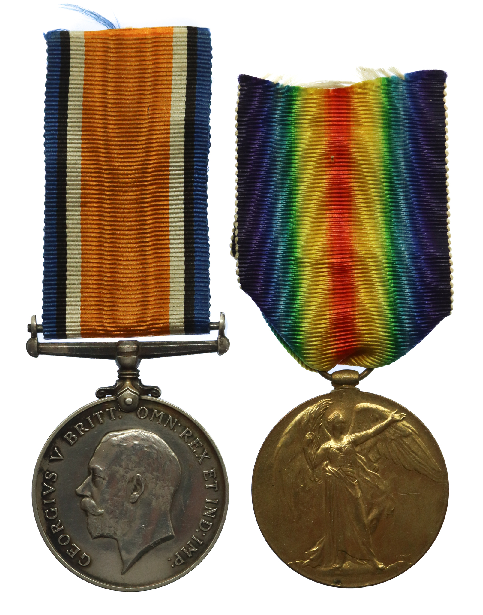 WW1 British War & Victory Medal Pair - Pte. P.H. Stock, Bedfordshire Regiment