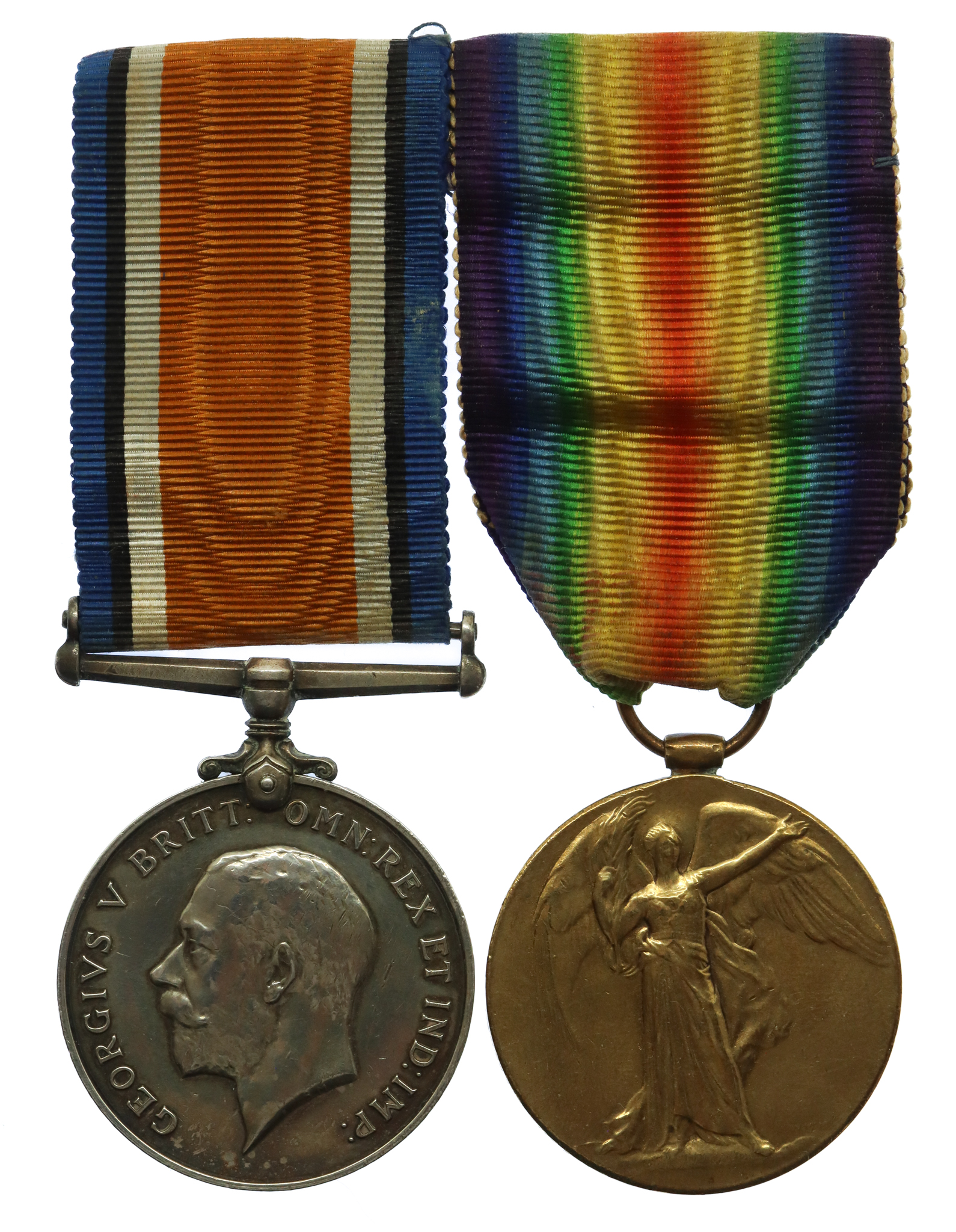 WW1 British War & Victory Medal Pair - Pte. M.C.B. Slingsby, The Queen's (Royal West Surrey) Regiment