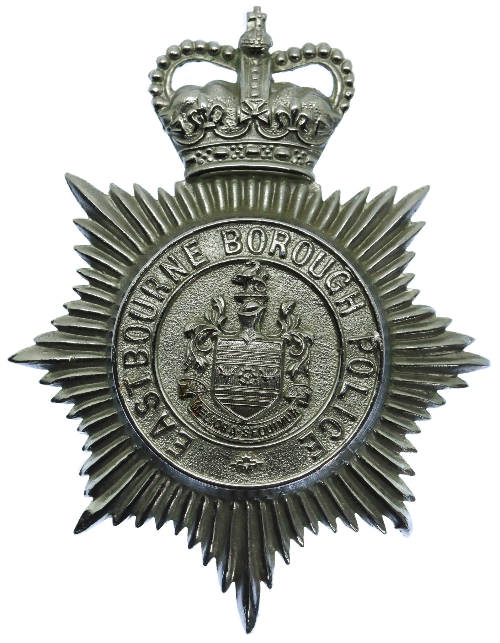 Eastbourne Borough Police Helmet Plate - Queen's Crown