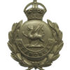 Glamorgan Constabulary White Metal Wreath Cap Badge - King's Crown