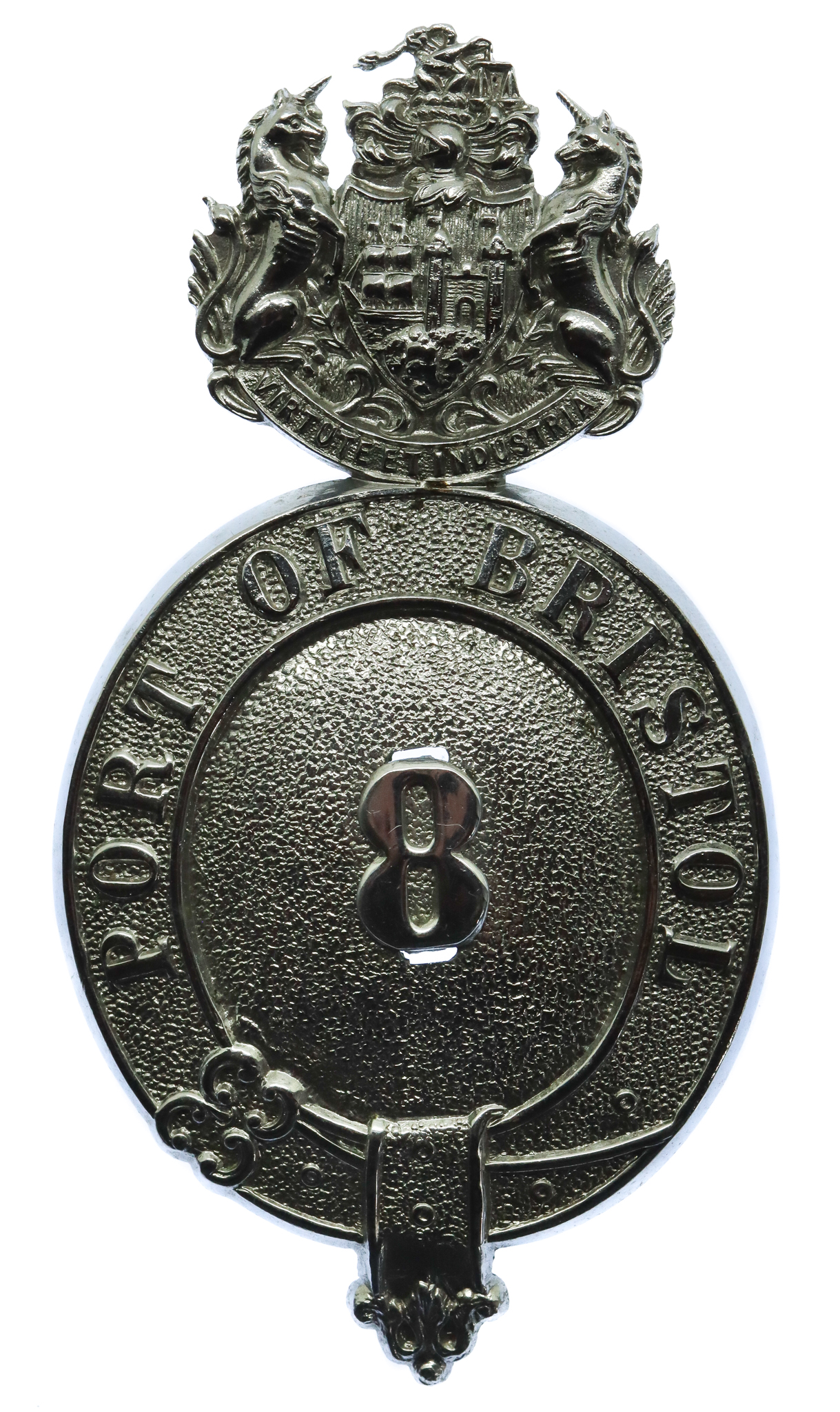 Port of Bristol Police Chrome Helmet Plate (8)