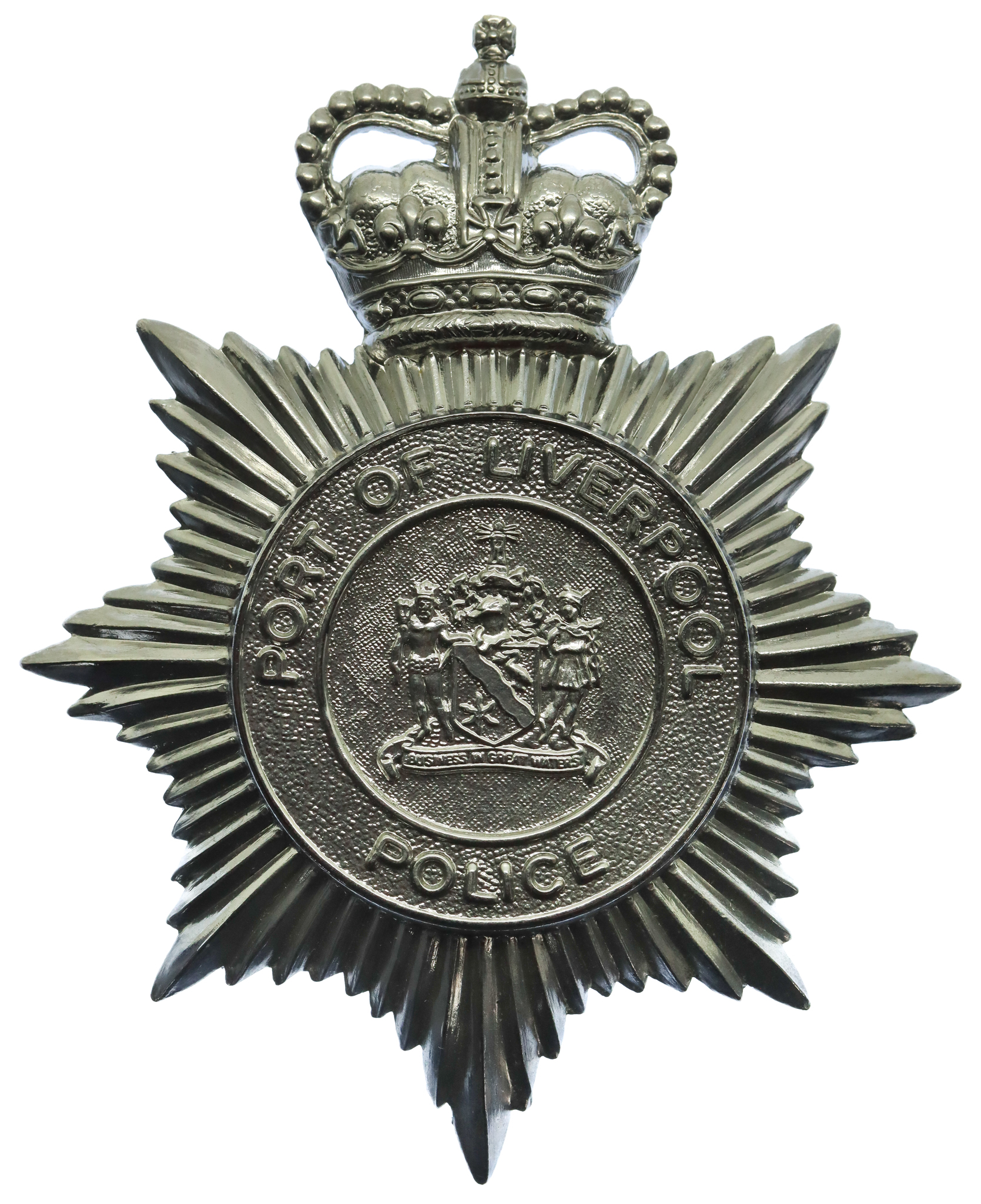 Port of Liverpool Police Helmet Plate - Queen's Crown