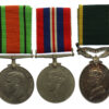 WW2 Defence Medal, War Medal and Territorial Efficiency Medal Group of Three - Sjt. A.T. Elmslie, Royal Fusiliers