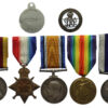 China 1900, WW1 1914-15 Star Trio and RN Long Service & Good Conduct Medal Group of Five with Silver War Badge and Dog Tag - Petty Officer J.G. Campbell, Royal Navy
