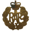 Royal Air Force (R.A.F.) Brass Cap Badge - Queen's Crown