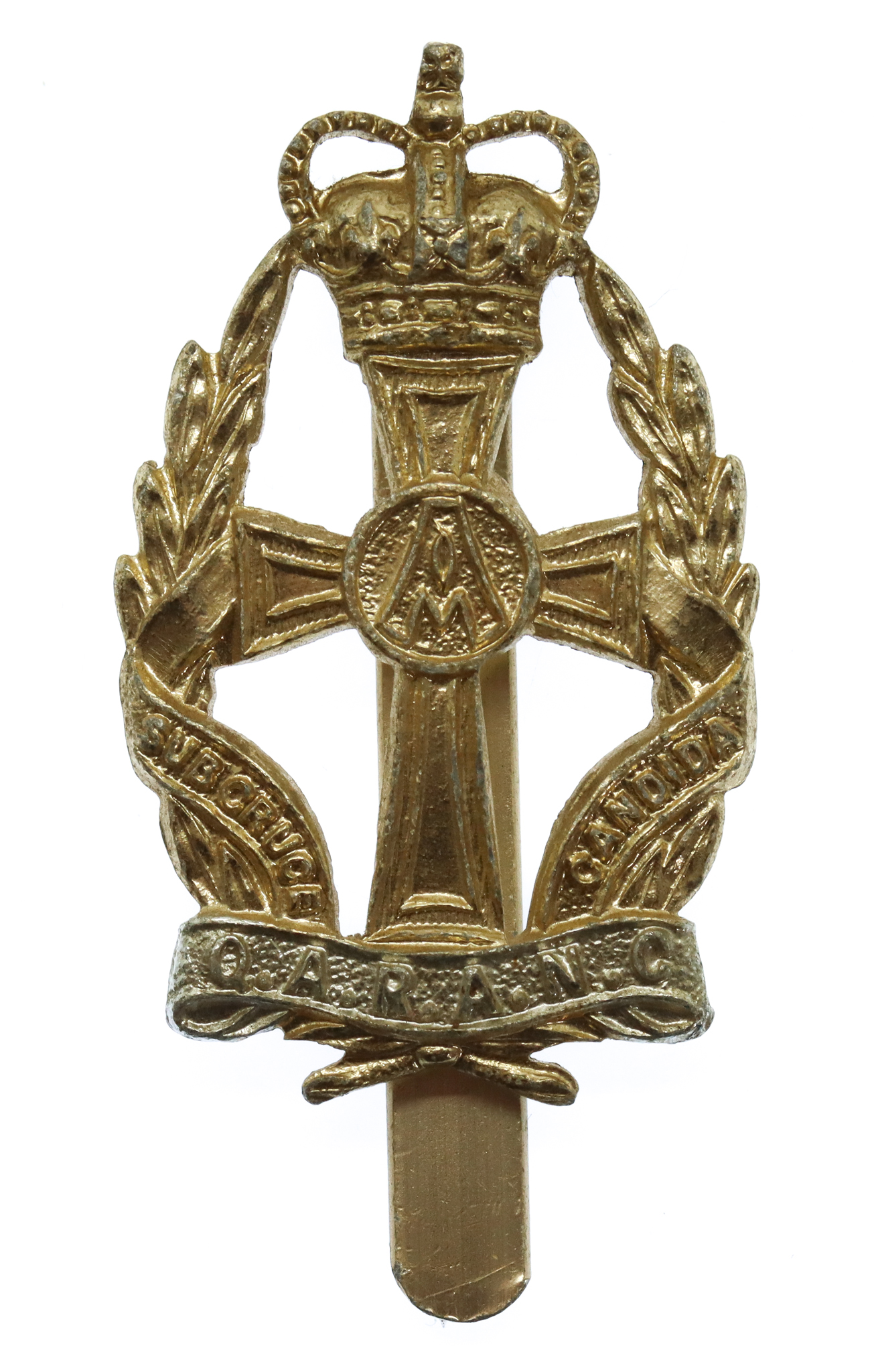 Queen Alexandra's Royal Army Nursing Corps (Q.A.R.A.N.C.) Anodised (Staybrite) Cap Badge 
