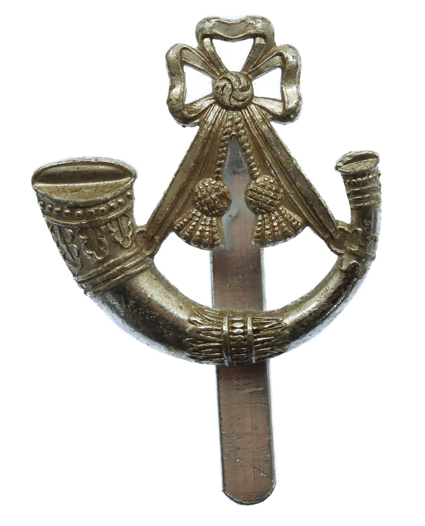 Light Infantry Anodised (Staybrite) Cap Badge