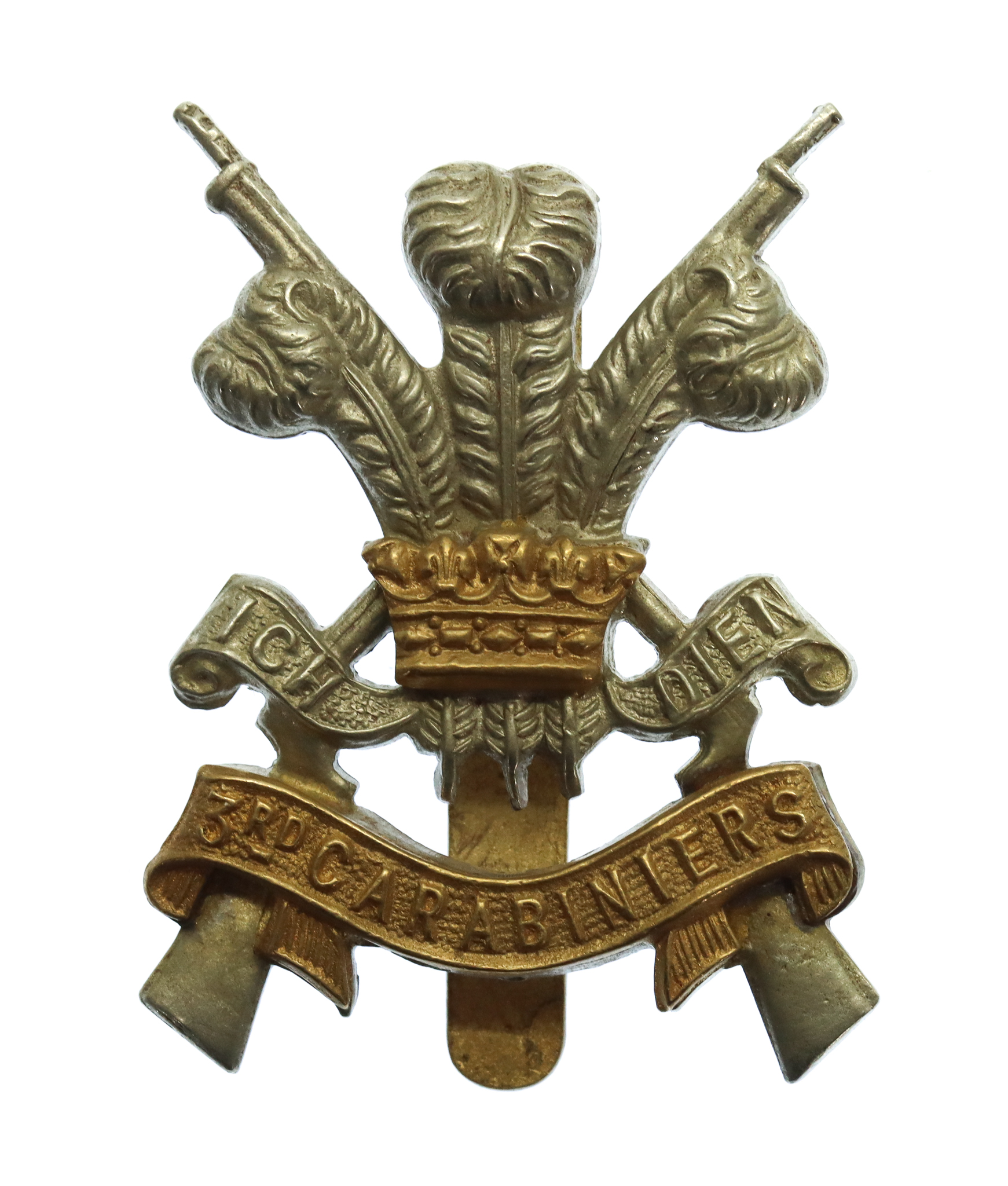 3rd Carabiniers (Prince of Wales's Dragoon Guards) Bi-metal Cap Badge