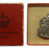 WW2 Air Raid Precautions ( A.R.P.) Hallmarked Silver Lapel Badge in Box
