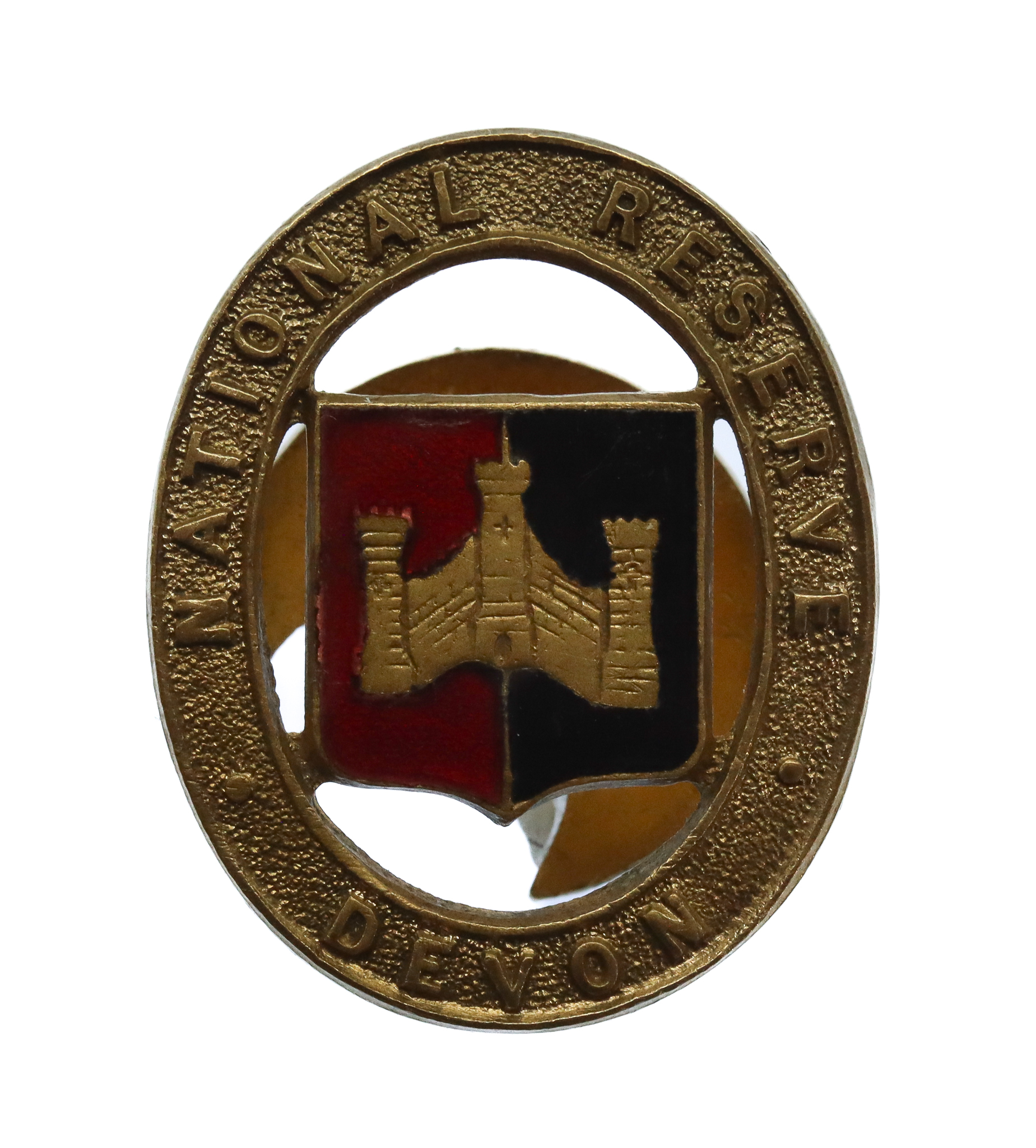 WW1 National Reserve Devon Enamelled Lapel Badge