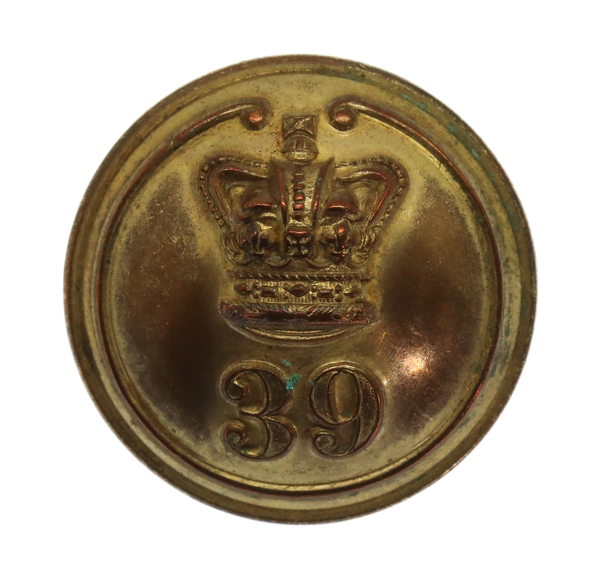 Victorian Pre 1881 39th (Dorsetshire) Regiment of Foot Officer's Button (25mm)
