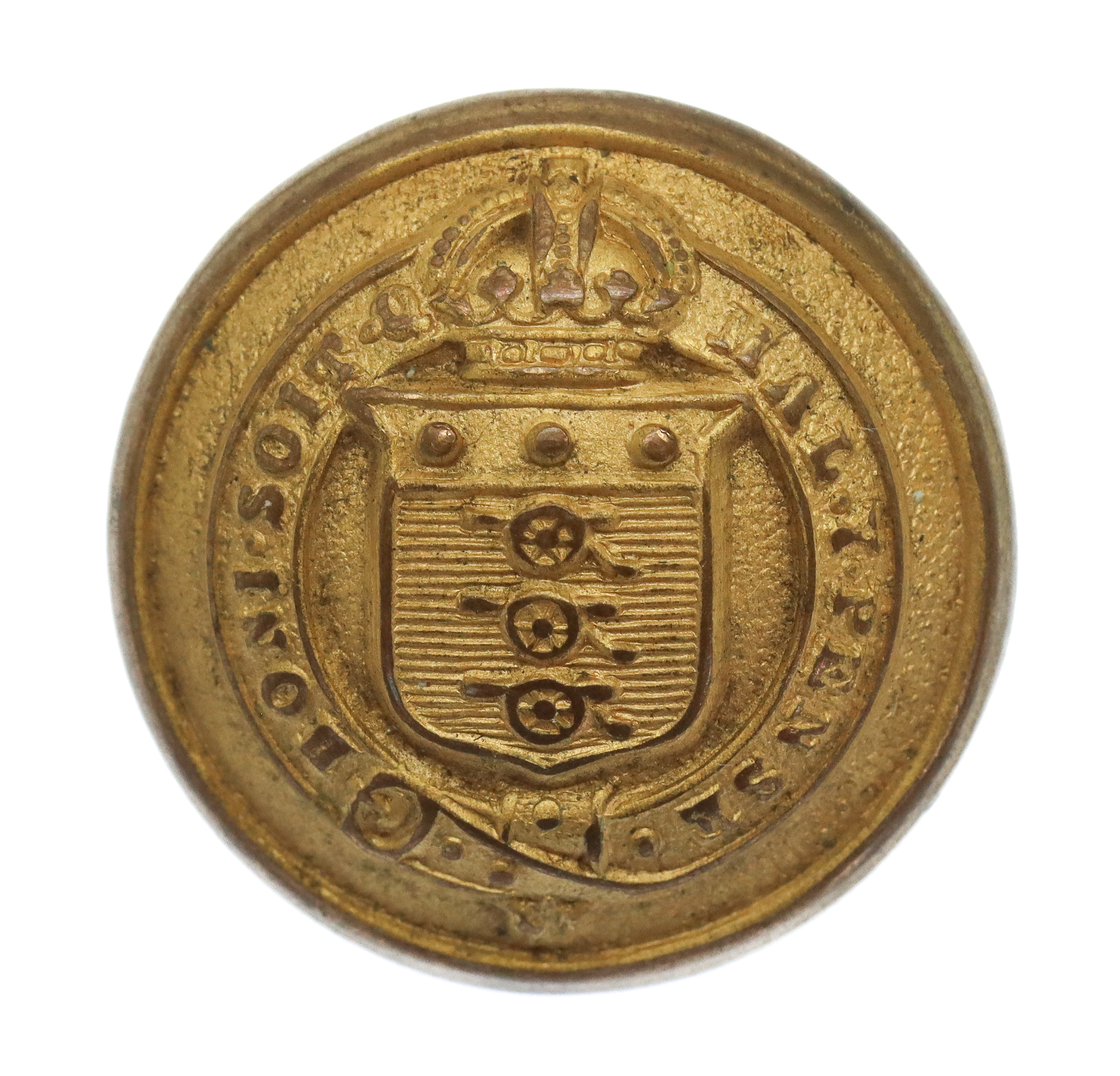 Army Ordnance Corps Officer's Gilt Button - King's Crown (26mm)