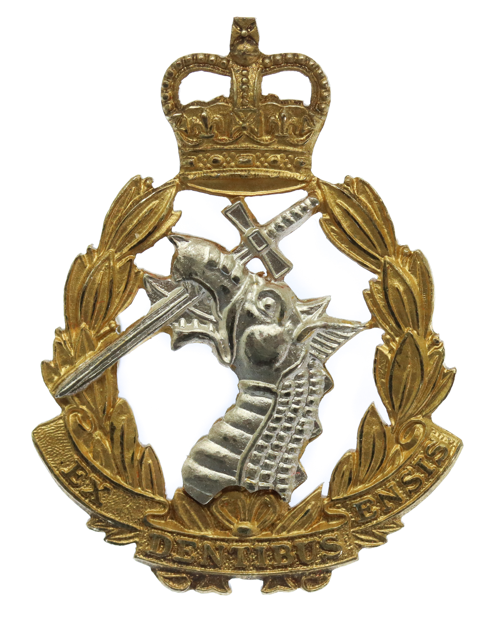 Royal Army Dental Corps (R.A.D.C.) Officer' Dress Cap Badge - Queen's Crown