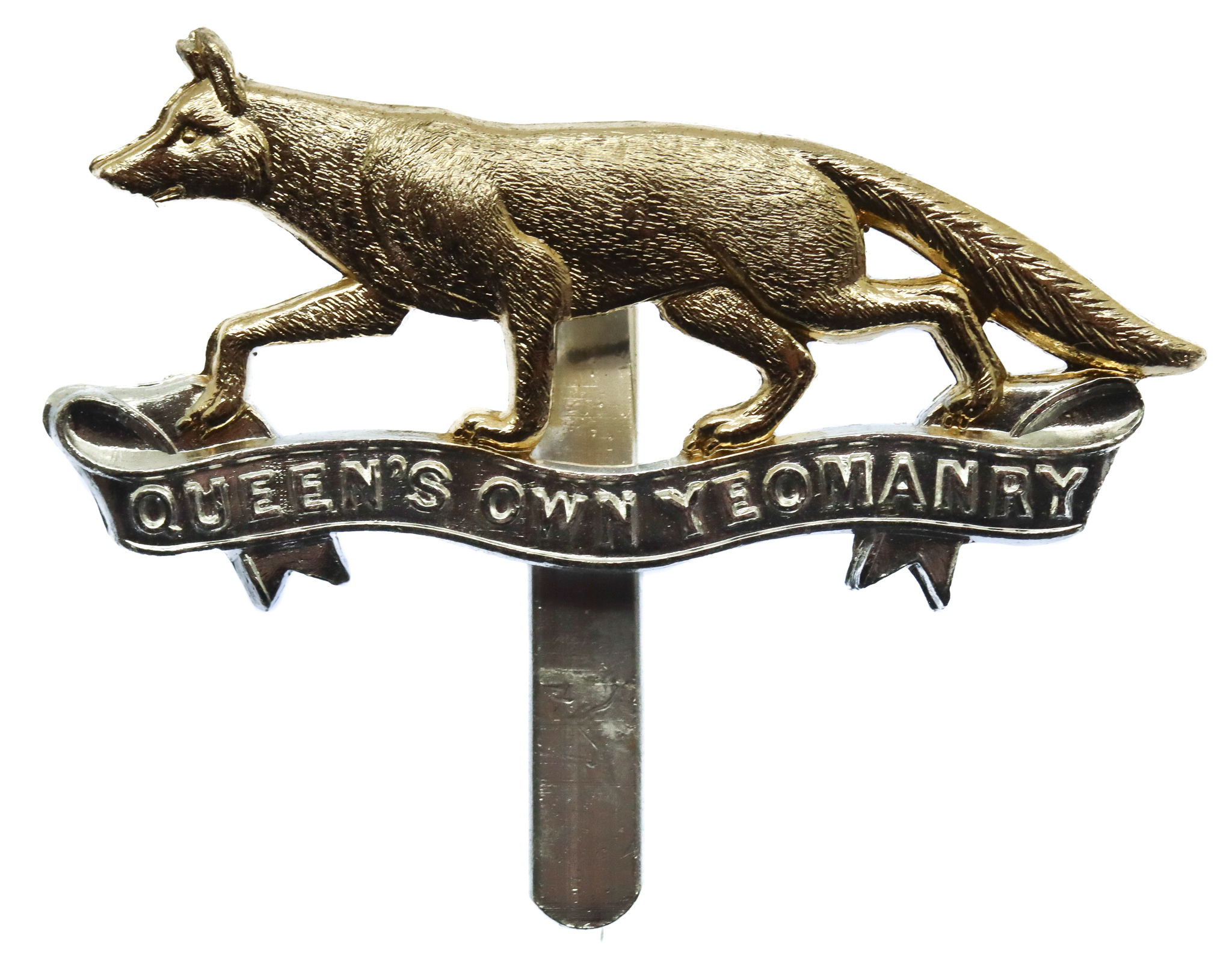 Queen's Own Yeomanry Anodised (Staybrite) Cap Badge