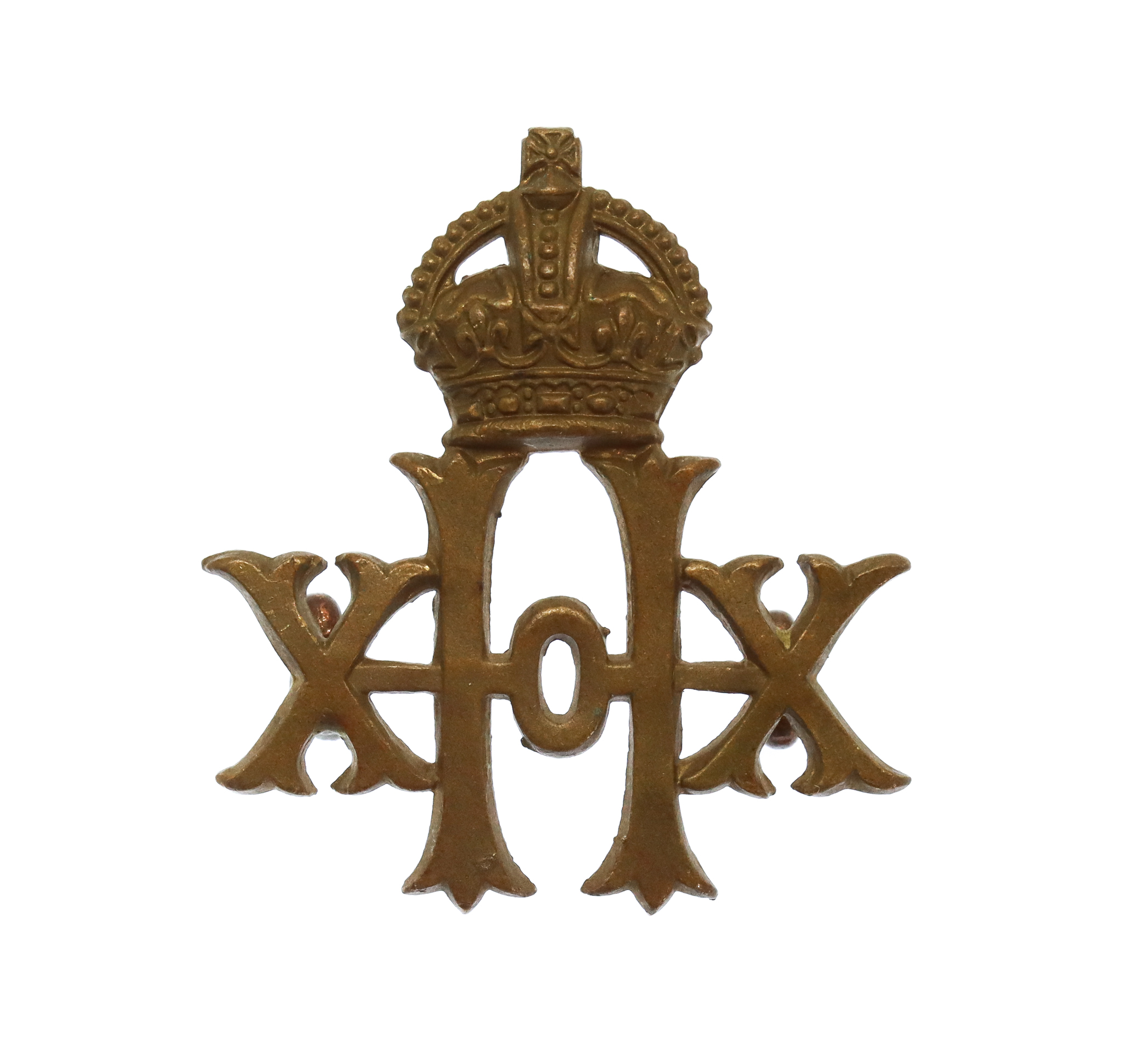 20th Hussars Collar Badge - King's Crown