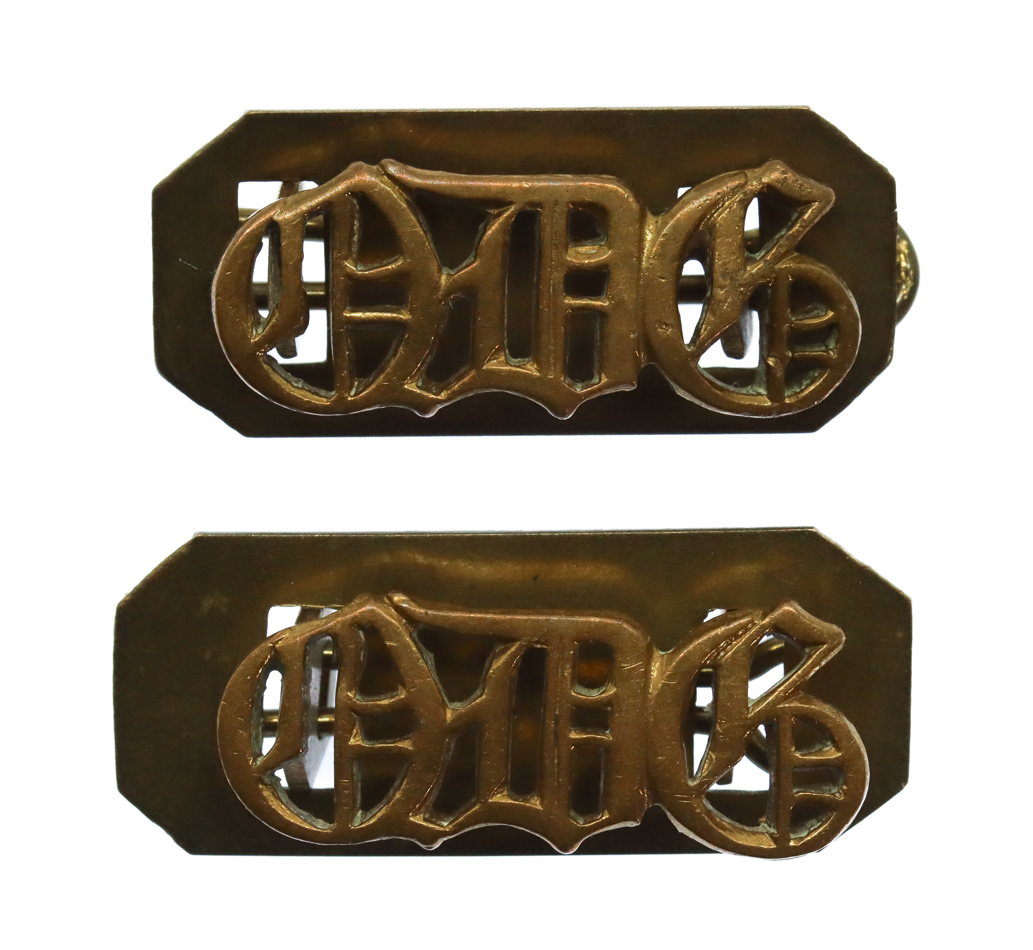 Pair of 1st Queen's Dragoon Guards (QDG) Shoulder Titles