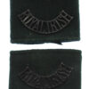 Pair of Royal Irish Regiment (ROYAL IRISH) Black Anodised (Staybrite) Shoulder Titles