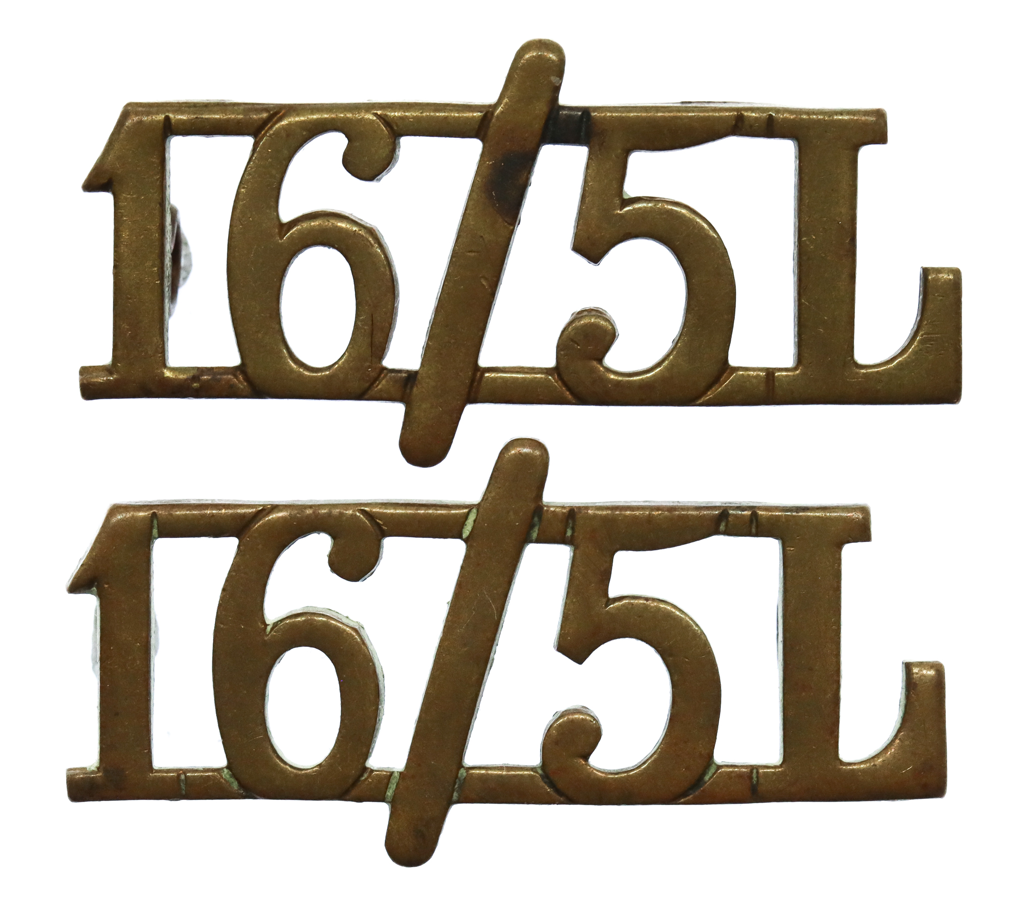 Pair of 16th/5th Queen's Lancers (16/5L) Shoulder Titles