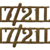 Pair of 17th/21st Lancers (17/21L) Shoulder Titles