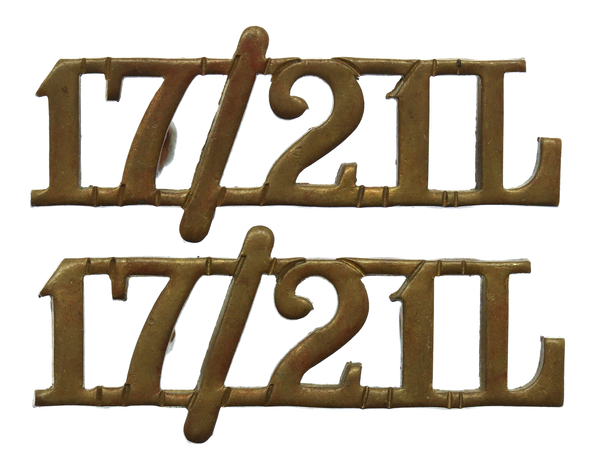 Pair of 17th/21st Lancers (17/21L) Shoulder Titles