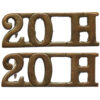 Pair of 20th Hussars (20H) Shoulder Titles