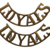 Pair of Loyal North Lancashire Regiment (LOYALS) Shoulder Titles