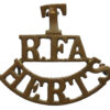Hertfordshire Territorial Division Royal Field Artillery (T/RFA/HERTS) Shoulder Title