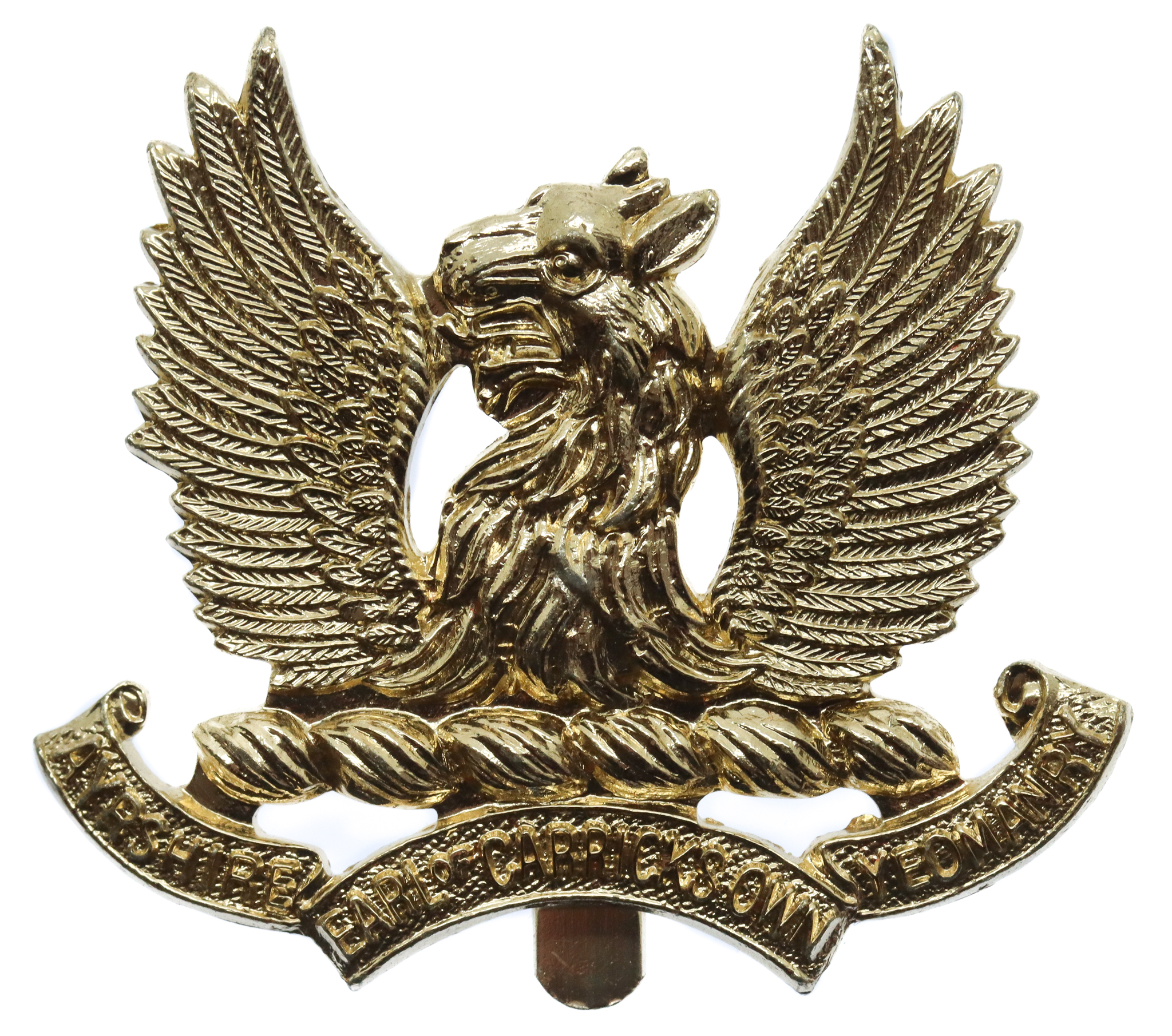 Ayrshire Yeomanry (Earl of Carrick's Own) Anodised (Staybrite) Cap Badge