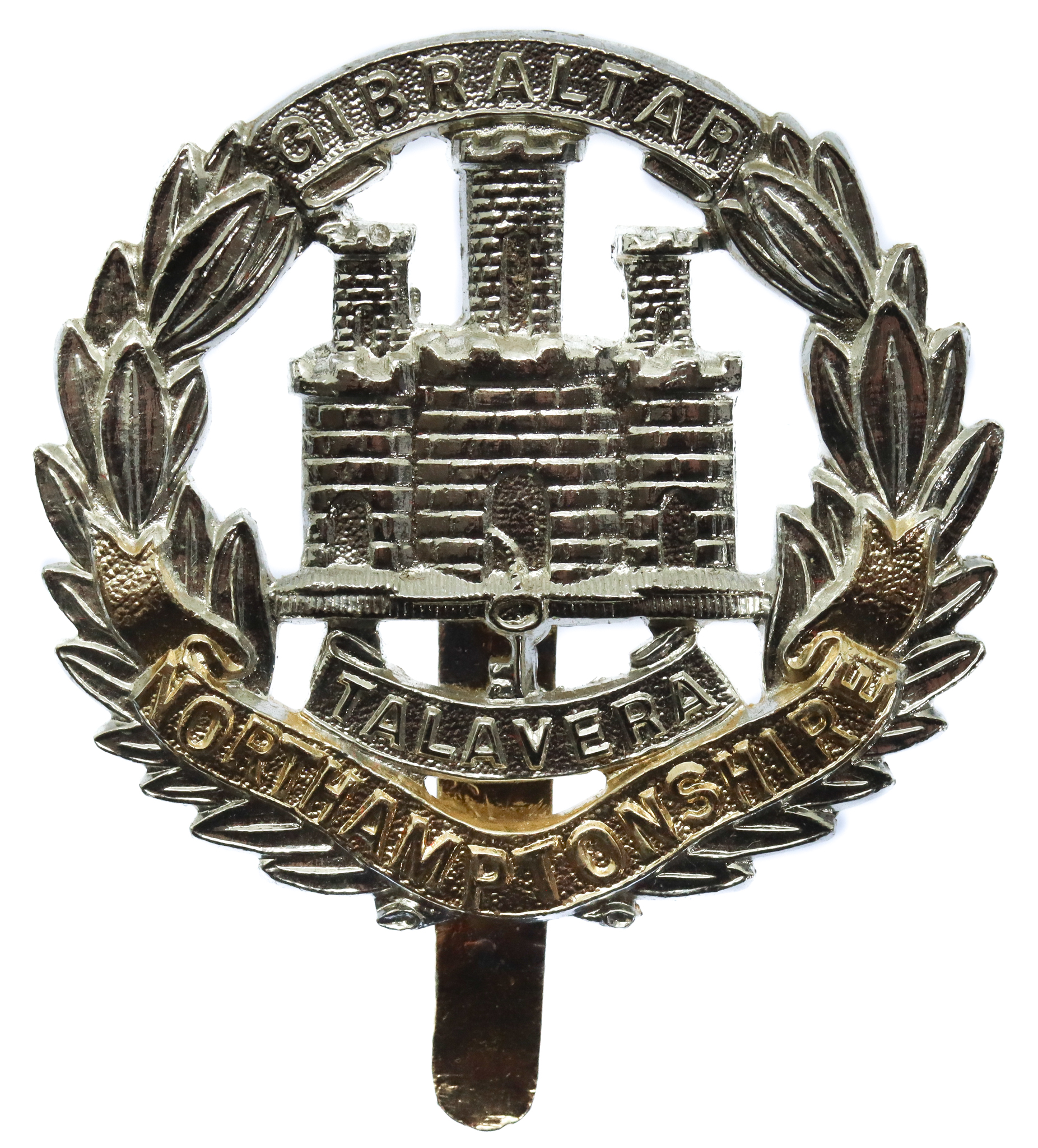 Northamptonshire Regiment Anodised (Staybrite) Cap Badge