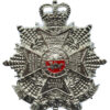 Border Regiment Anodised (Staybrite) Cap Badge - Queen's Crown