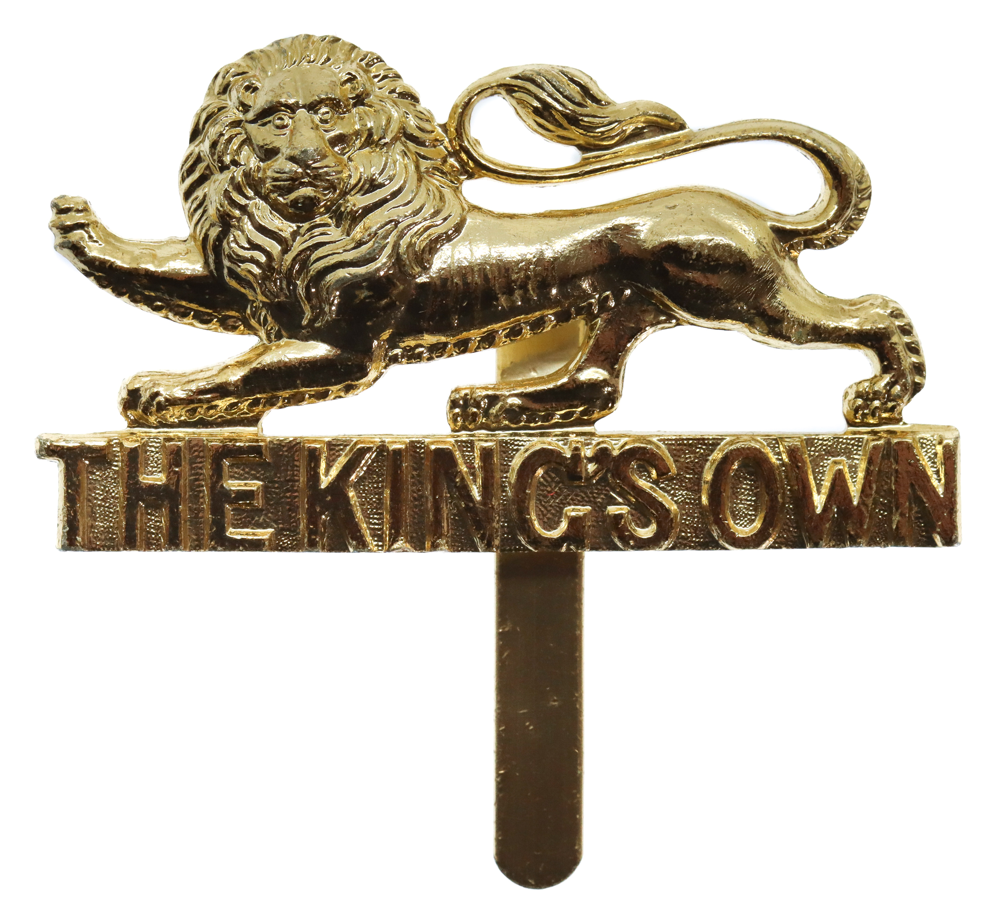 King's Own (Royal Lancaster) Regiment Anodised (Staybrite) Cap Badge