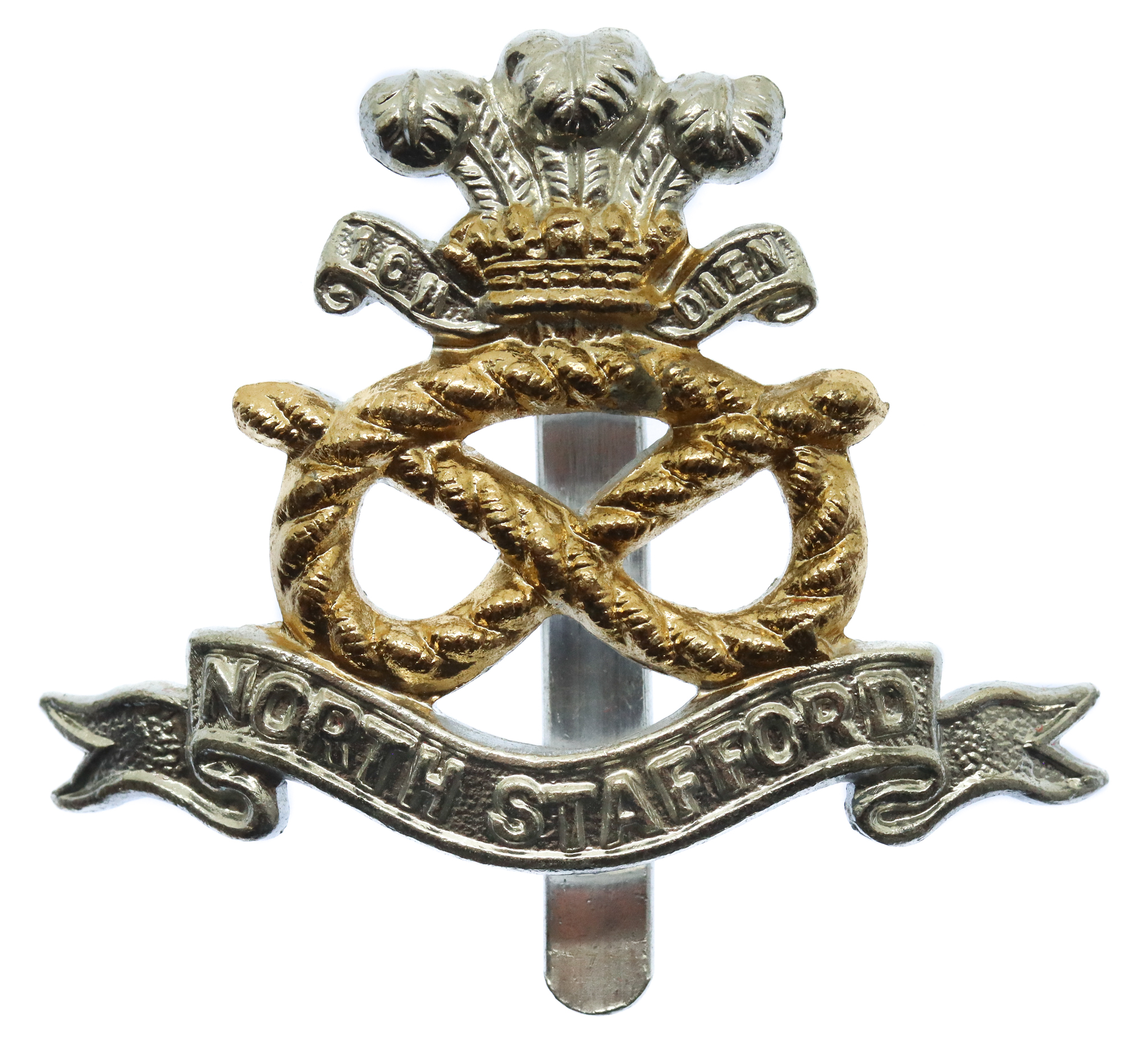 North Staffordshire Regiment Anodised (Staybrite) Cap Badge