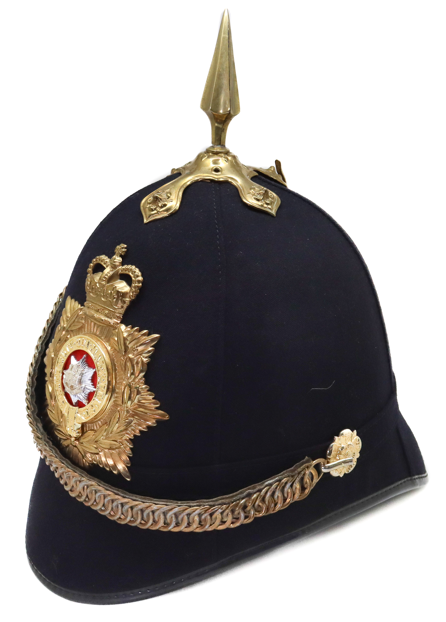 EIIR Royal Anglian Regiment Bandsman's Blue Cloth Helmet