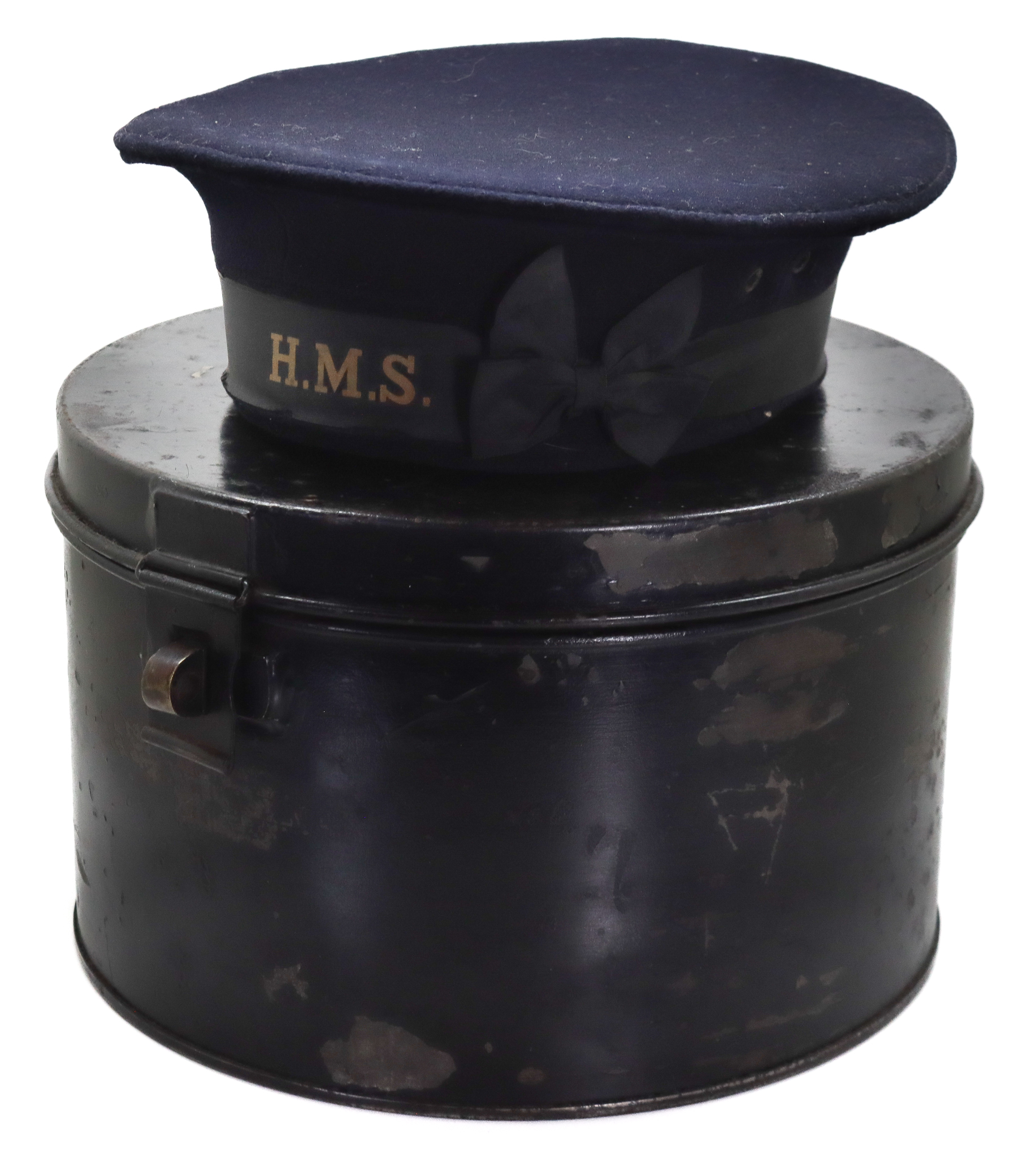 WW2 Royal Navy Sailor's Hat in Tin