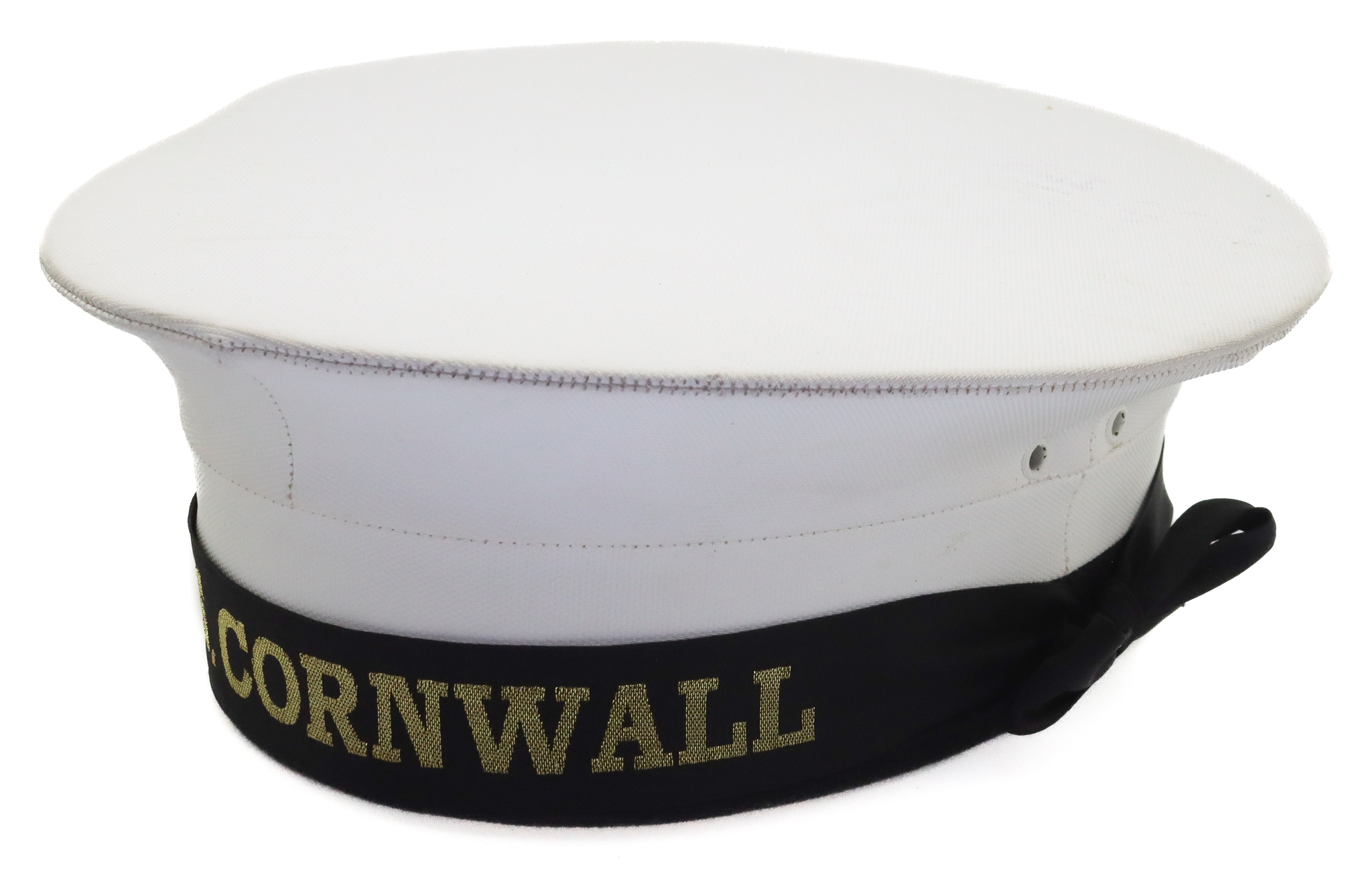 Royal Navy Sailors Hat with HMS Cornwall Cap Tally